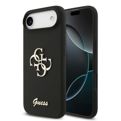 Apple iPhone 17 Air Case Guess Original Licensed Grained Text Logo Cover - 4