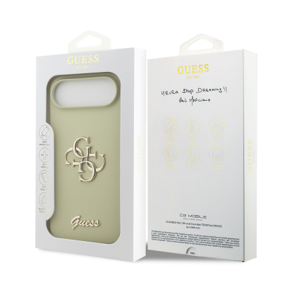 Apple iPhone 17 Air Case Guess Original Licensed Grained Text Logo Cover - 33