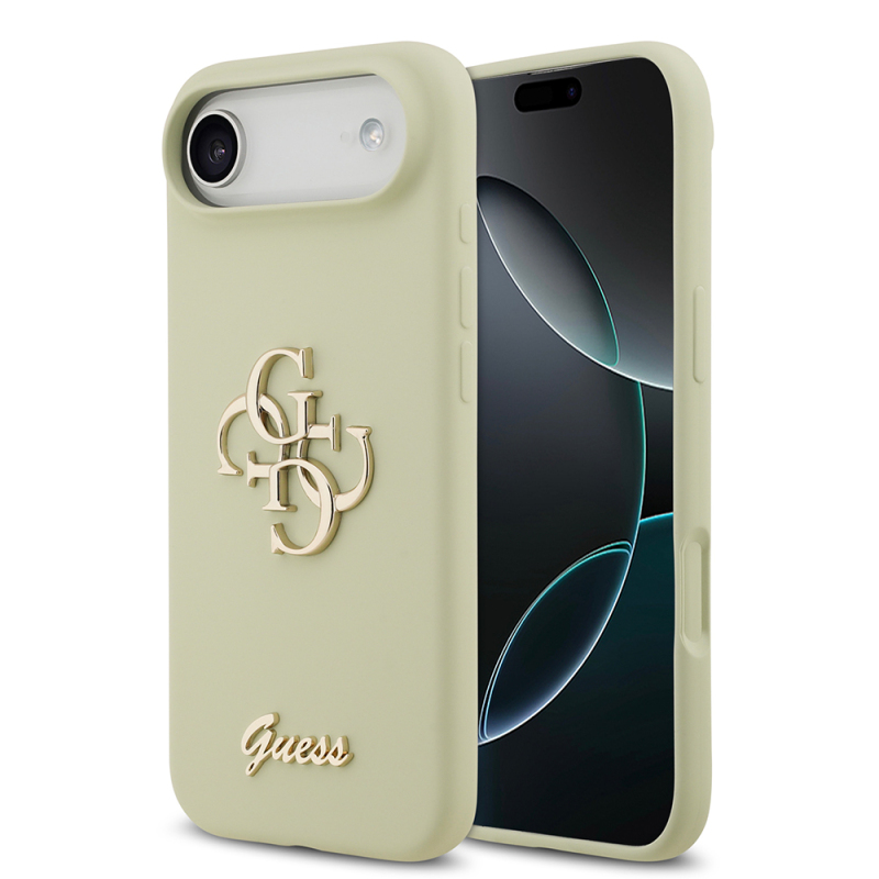 Apple iPhone 17 Air Case Guess Original Licensed Grained Text Logo Cover - 5