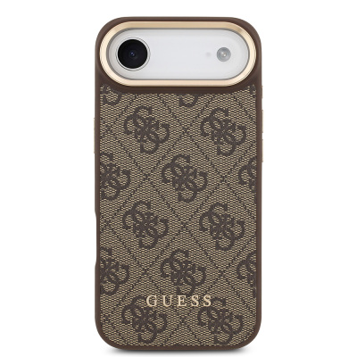 Apple iPhone 17 Air Case Guess Original Licensed M-safe Charging Case with Strap and 4G Logo Card Holder - 5
