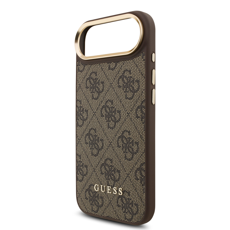 Apple iPhone 17 Air Case Guess Original Licensed M-Safe Charging Feature 4G Metal Large Logo Card Holder Cover - 8