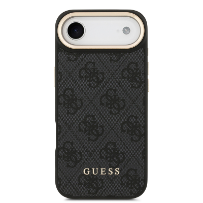 Apple iPhone 17 Air Case Guess Original Licensed M-Safe Charging Feature 4G Metal Large Logo Card Holder Cover - 14