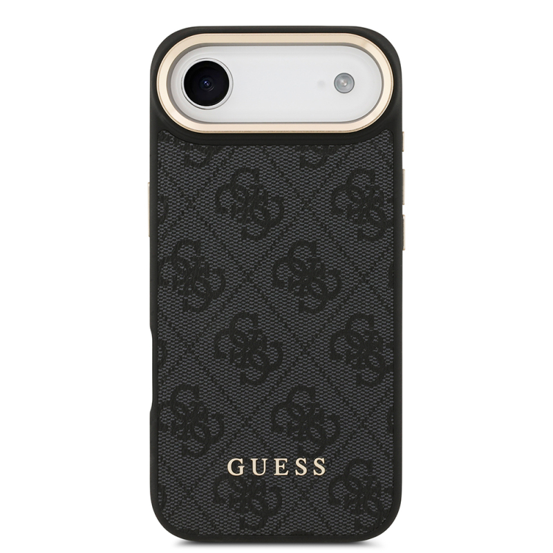 Apple iPhone 17 Air Case Guess Original Licensed M-Safe Charging Feature 4G Metal Large Logo Card Holder Cover - 14