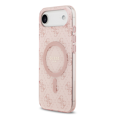 Apple iPhone 17 Air Case Guess Original Licensed M-Safe Charging Feature IML Printed Classic Logo 4G Patterned Cover - 10
