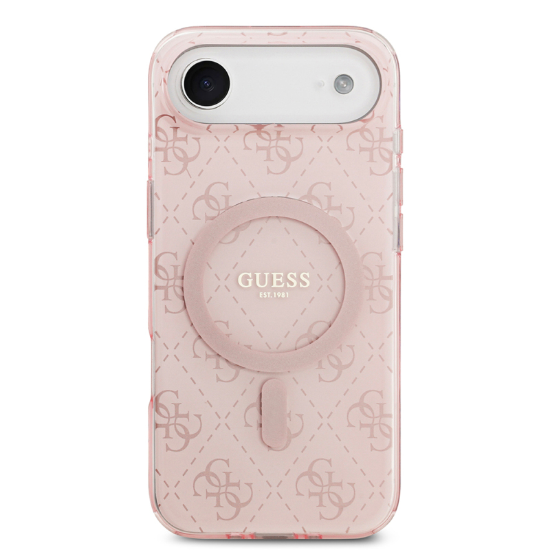 Apple iPhone 17 Air Case Guess Original Licensed M-Safe Charging Feature IML Printed Classic Logo 4G Patterned Cover - 11