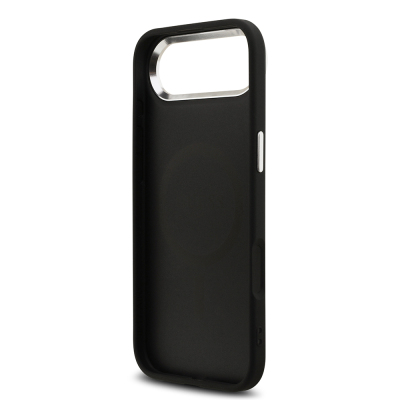 Apple iPhone 17 Air Case Guess Original Licensed M-Safe Charging Feature Metal Camera Frame Triangle Logo Glitter Cover - 29