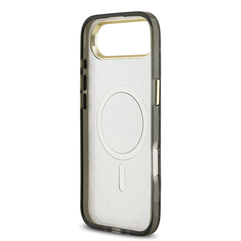 Apple iPhone 17 Air Case Guess Original Licensed M-safe Charging Featured Python Patterned Cover with Text Logo - 9