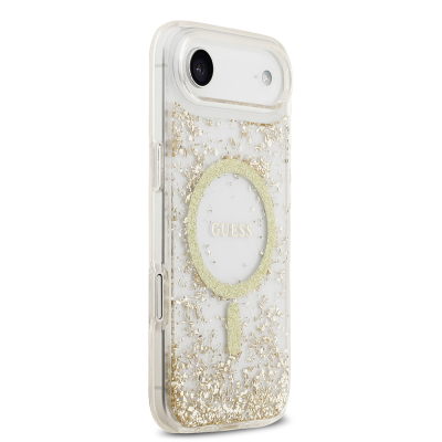 Apple iPhone 17 Air Case Guess Original Licensed M-safe Charging Transparent Resin Bottom Cover - 13