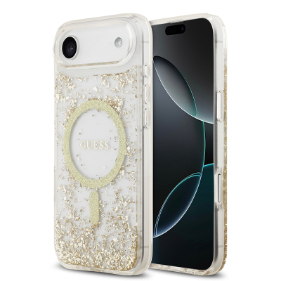 Apple iPhone 17 Air Case Guess Original Licensed M-safe Charging Transparent Resin Bottom Cover - 3