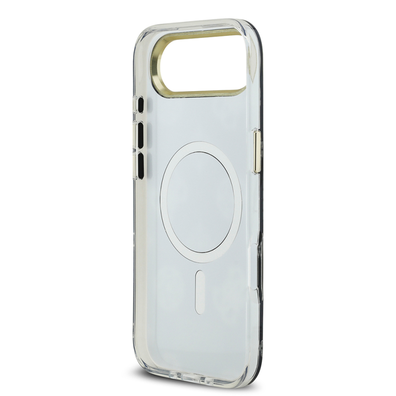 Apple iPhone 17 Air Case Guess Original Licensed Metal Camera Frame Glitter Mirror Cover - 9