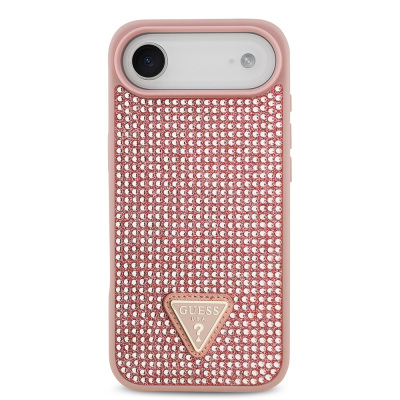 Apple iPhone 17 Air Case Guess Original Licensed Stone Back Triangle Logo Cover - 14
