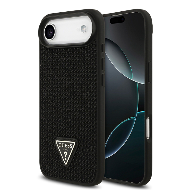 Apple iPhone 17 Air Case Guess Original Licensed Stone Back Triangle Logo Cover - 5