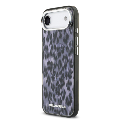 Apple iPhone 17 Air Case Karl Lagerfeld Original Licensed M-Safe Charging Feature IML Leopard Print Cover - 3