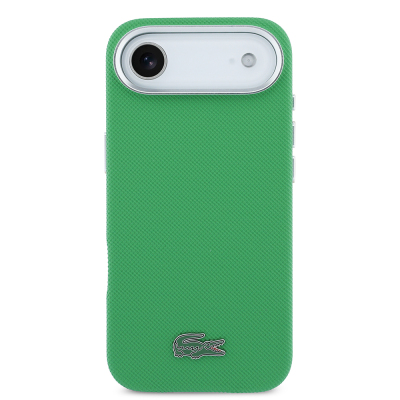 Apple iPhone 17 Air Case, Lacoste Original Licensed, M-Safe, Charging Enabled, PVC Piqué Patterned Back, Iconic Crocodile Weave Logo Cover - 3