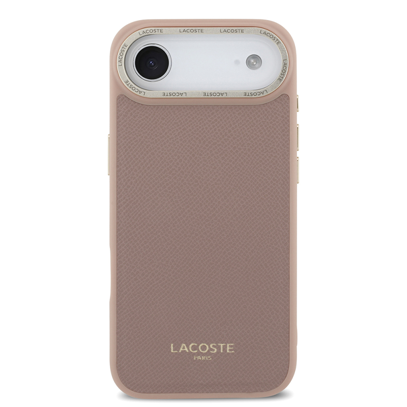 Apple iPhone 17 Air Case Lacoste Original Licensed M-Safe Charging Feature Champs Elysees PU Leather Design Cover - 20