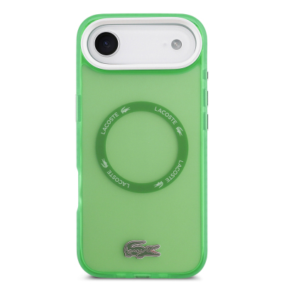 Apple iPhone 17 Air Case Lacoste Original Licensed M-Safe Charging Feature Iconic Crocodile Logo Frosted Cover - 13