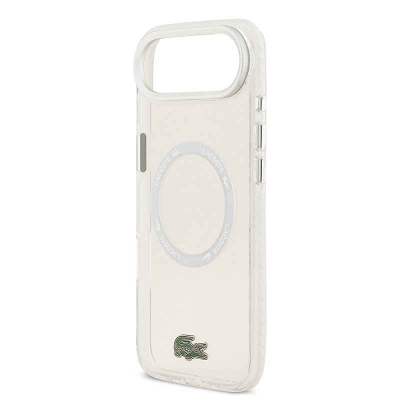 Apple iPhone 17 Air Case Lacoste Original Licensed M-Safe Charging Feature Iconic Crocodile Logo Frosted Cover - 23