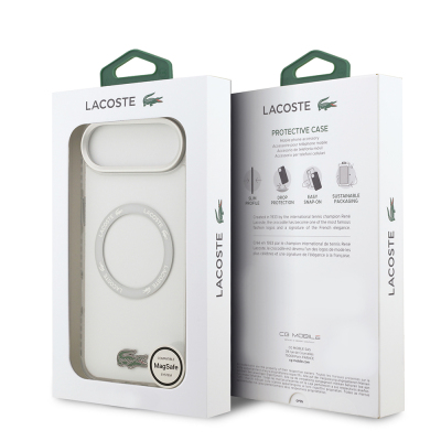 Apple iPhone 17 Air Case Lacoste Original Licensed M-Safe Charging Feature Iconic Crocodile Logo Frosted Cover - 25