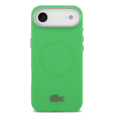 Apple iPhone 17 Air Case Lacoste Original Licensed M-Safe Charging Feature Iconic Logo Metal Camera Frame Silicone Cover - 5