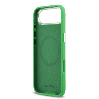 Apple iPhone 17 Air Case Lacoste Original Licensed M-Safe Charging Feature Iconic Logo Metal Camera Frame Silicone Cover - 9