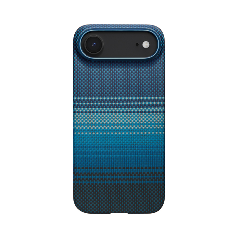 Apple iPhone 17 Air Case M-safe Charging Feature Aramid Fiber Pitaka Tactile Woven Sunset-Moonrise Series Sunset Cover - 3