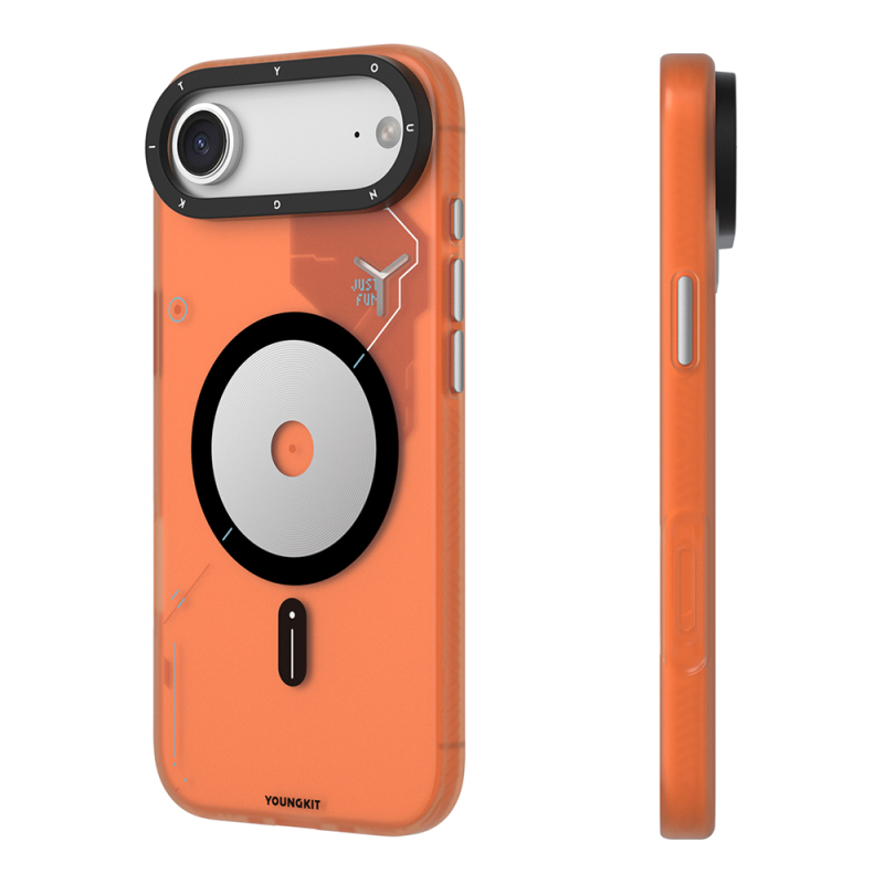 Apple iPhone 17 Air Case M-safe Charging Feature Disc Pattern Youngkit Disc Battle Cover - 5