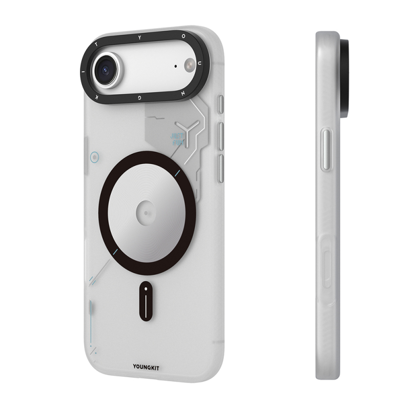 Apple iPhone 17 Air Case M-safe Charging Feature Disc Pattern Youngkit Disc Battle Cover - 7