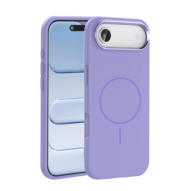 Apple iPhone 17 Air Case M-Safe Charging Feature Metal Camera Frame Zore Edi Silicone Cover - 2