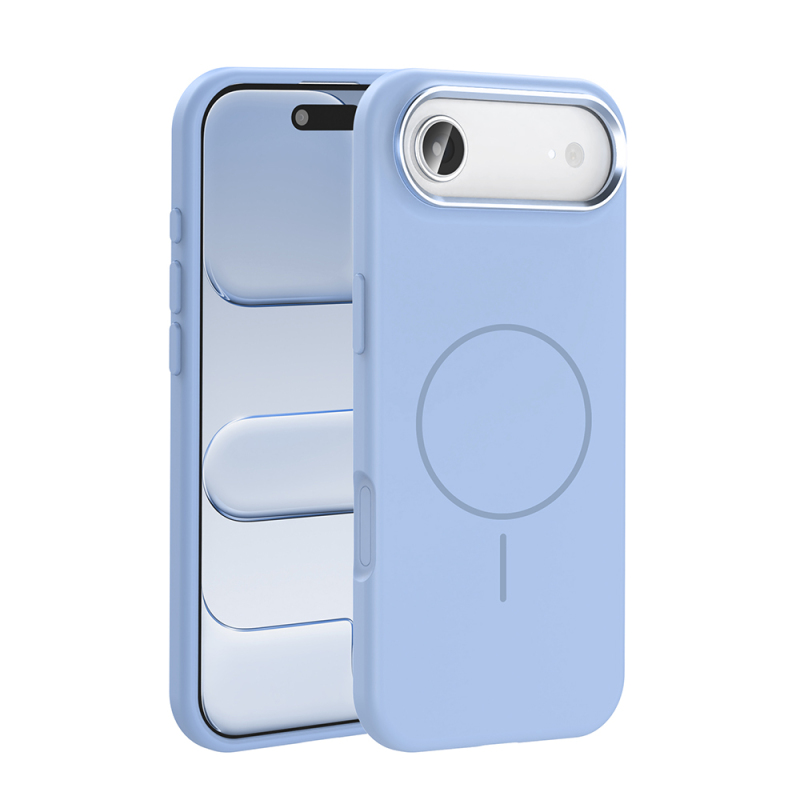 Apple iPhone 17 Air Case M-Safe Charging Feature Metal Camera Frame Zore Edi Silicone Cover - 3