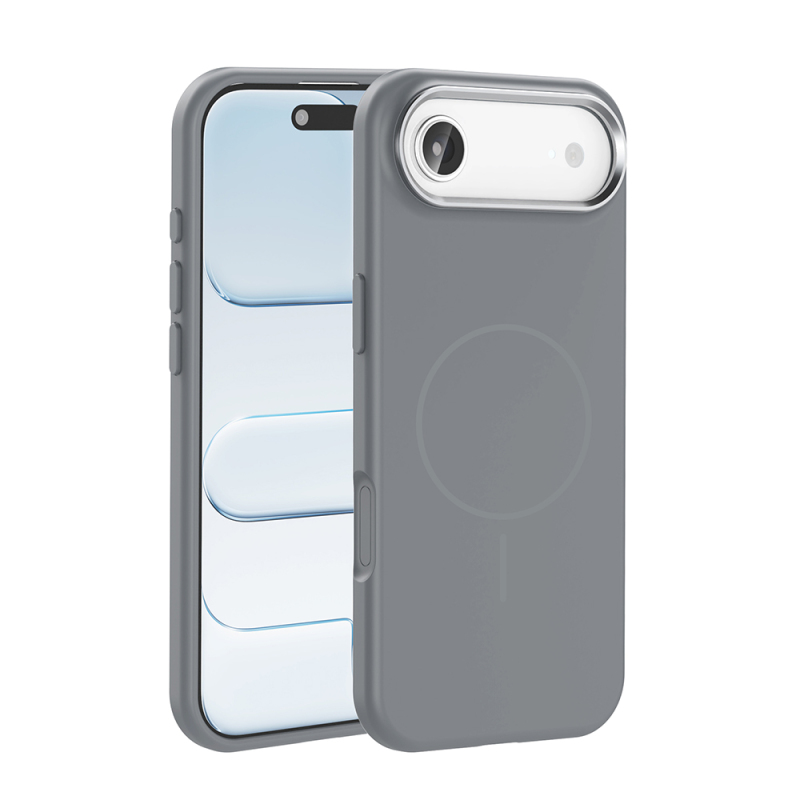 Apple iPhone 17 Air Case M-Safe Charging Feature Metal Camera Frame Zore Edi Silicone Cover - 5