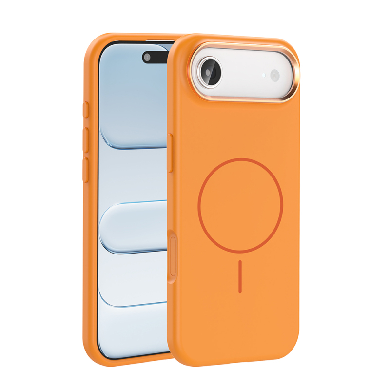 Apple iPhone 17 Air Case M-Safe Charging Feature Metal Camera Frame Zore Edi Silicone Cover - 7