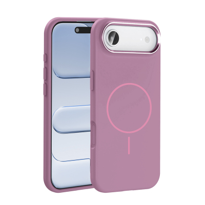 Apple iPhone 17 Air Case M-Safe Charging Feature Metal Camera Frame Zore Edi Silicone Cover - 8