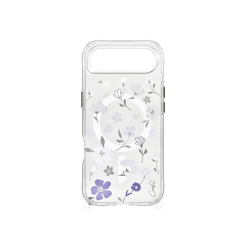 Apple iPhone 17 Air Case M-safe Charging Feature Transparent Back Surface Floral Coehl Amara Cover - 3