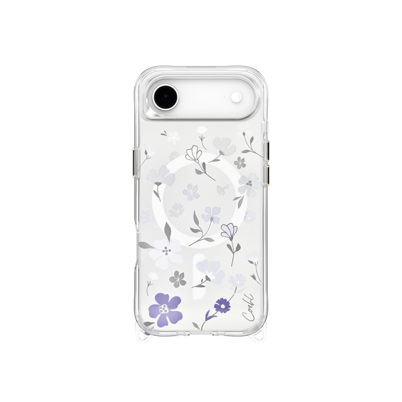 Apple iPhone 17 Air Case M-safe Charging Feature Transparent Back Surface Floral Coehl Amara Cover - 1