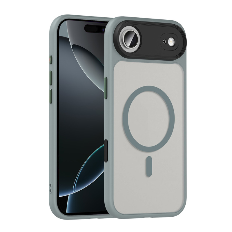 Apple iPhone 17 Air Case Matte Back Surface Wireless Charging Feature Zore Flet M-safe Cover - 14