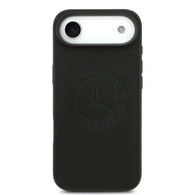 Apple iPhone 17 Air Case Mercedes Benz Original Licensed M-Safe Charging Feature Genuine Leather Nostalgic Star Design Cover - 4