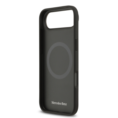 Apple iPhone 17 Air Case Mercedes Benz Original Licensed M-Safe Charging Feature Textured Patterned Leather Cover - 16