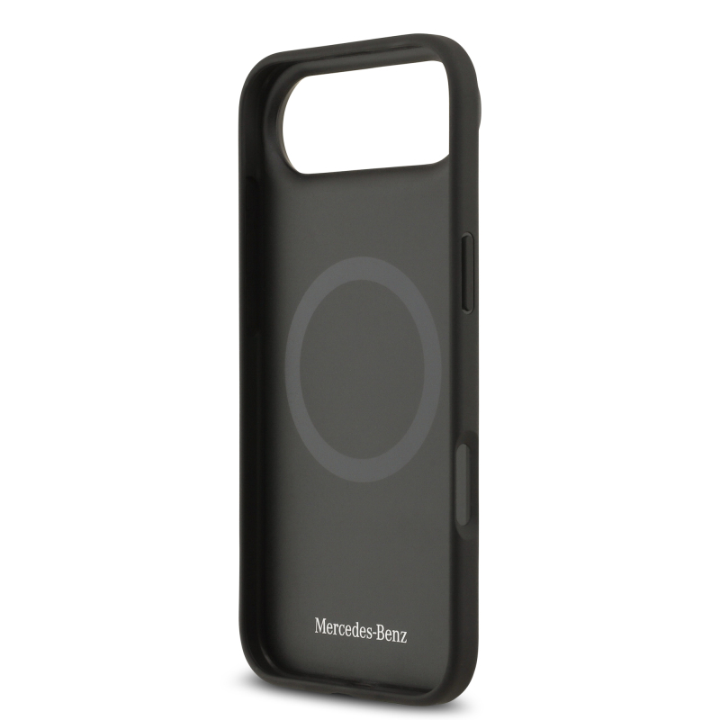 Apple iPhone 17 Air Case Mercedes Benz Original Licensed M-Safe Charging Feature Textured Patterned Leather Cover - 16