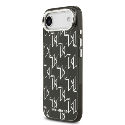 Apple iPhone 17 Air Case Original Licensed M-Safe Charging Feature Karl Lagerfeld IML Printed Monogram Design Cover - 3