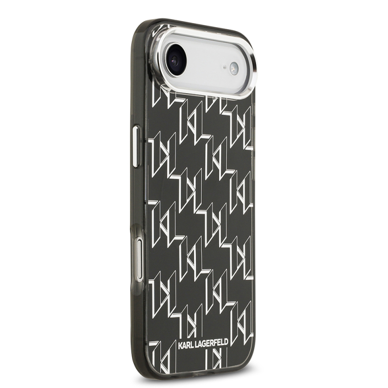 Apple iPhone 17 Air Case Original Licensed M-Safe Charging Feature Karl Lagerfeld IML Printed Monogram Design Cover - 5