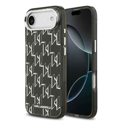 Apple iPhone 17 Air Case Original Licensed M-Safe Charging Feature Karl Lagerfeld IML Printed Monogram Design Cover - 2