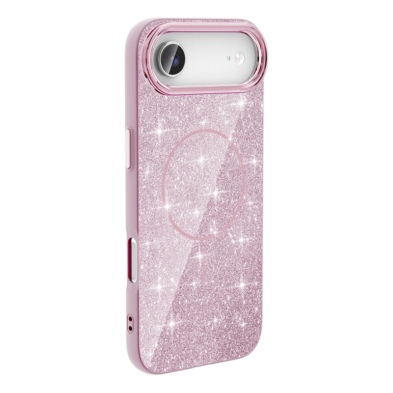 Apple iPhone 17 Air Case Shining Glitter Zore Okso Cover M-safe Charging Feature - 8