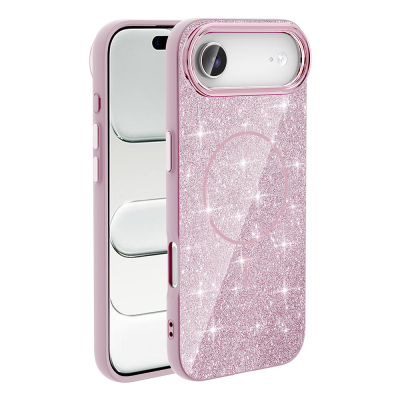 Apple iPhone 17 Air Case Shining Glitter Zore Okso Cover M-safe Charging Feature - 2