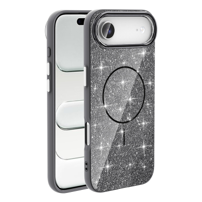 Apple iPhone 17 Air Case Shining Glitter Zore Okso Cover M-safe Charging Feature - 6