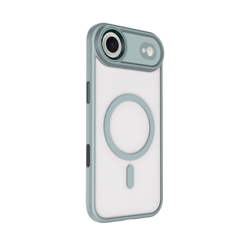 Apple iPhone 17 Air Case Wireless Charging Zore Chrome M-safe Silicone Cover - 7