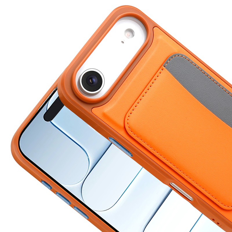 Apple iPhone 17 Air Case with Card Holder Zore X-Card Silicone Cover - 9