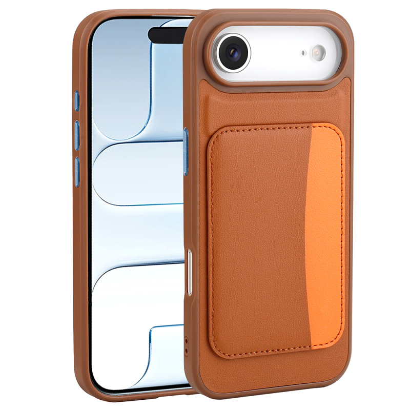 Apple iPhone 17 Air Case with Card Holder Zore X-Card Silicone Cover - 5