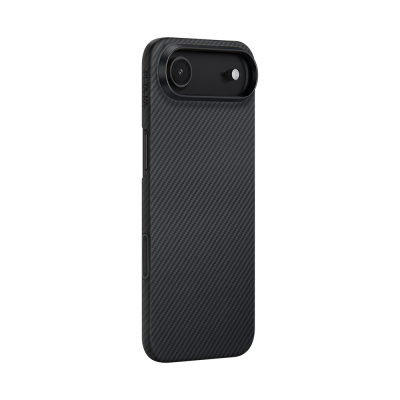 Apple iPhone 17 Air Case with M-safe Charging Feature 1500D Aramid Fiber Pitaka Ultra-Slim Classic Series Black-Grey Twill Cover - 3