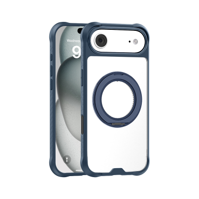 Apple iPhone 17 Air Case with M-safe Charging, Finger Ring Stand, Airbag Design, Mutural Obsidian Series Cover - 2