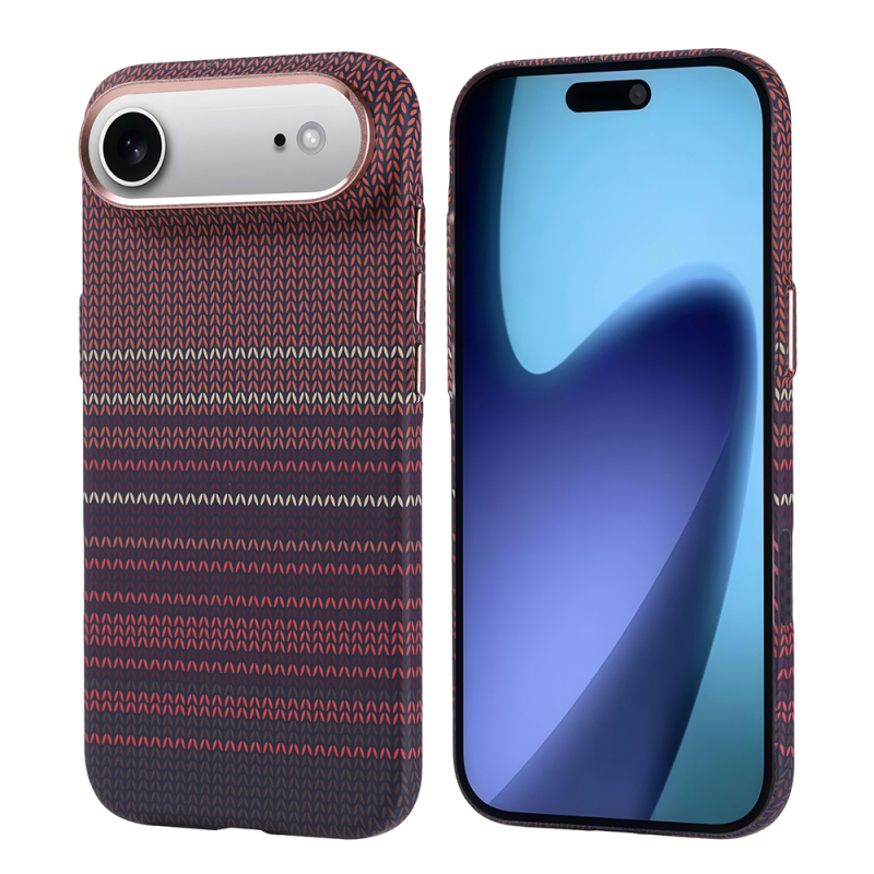 Apple iPhone 17 Air Case with M-safe Charging Function Carbon Fiber Look Zore Nekst Cover - 4